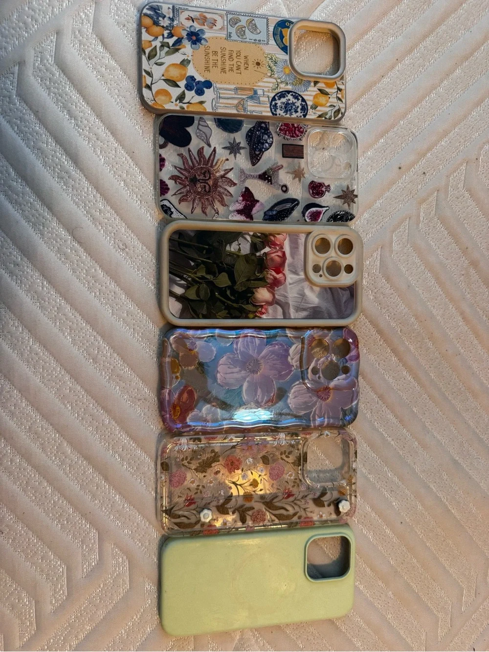 Floral & Patterned Assorted iPhone Cases - Yellow, Purple, Green, Multicolor